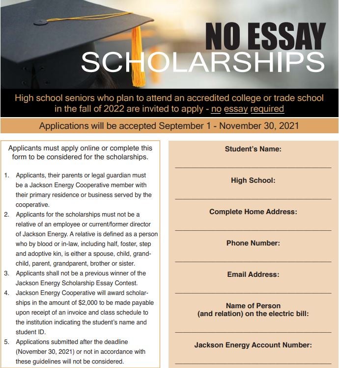 Scholarships No Essay Telegraph