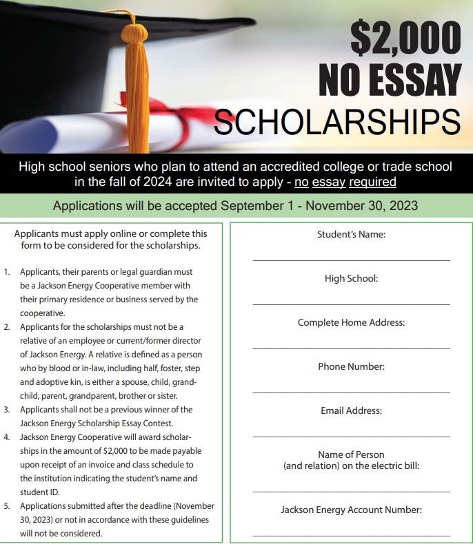 Jackson Energy Essay Scholarship Jackson Energy Cooperative